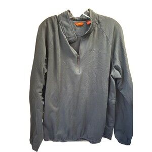 Merrel Sweater Mens L Black Geotex 1/4 Zip Mock Neck Outdoors Pullover Men